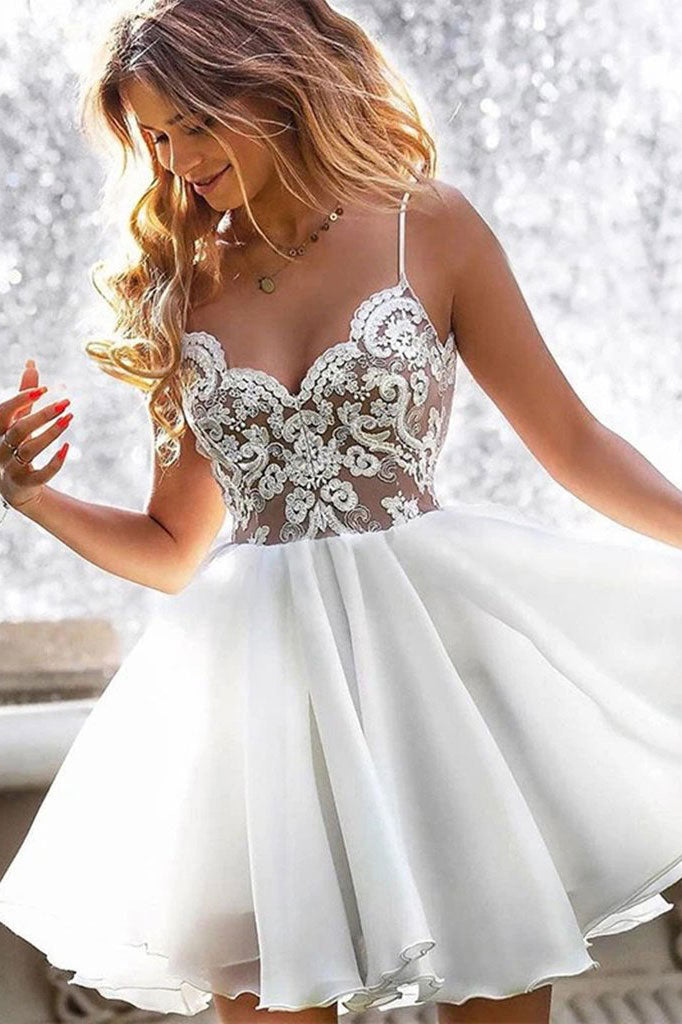 short white prom dresses